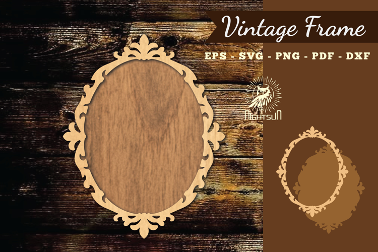 Vintage Lasercut Frame SVG