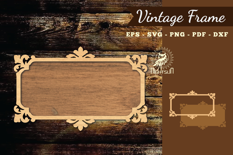 Vintage Lasercut Frame SVG