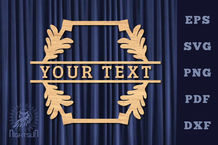 Vintage Lasercut Split Monogram SVG