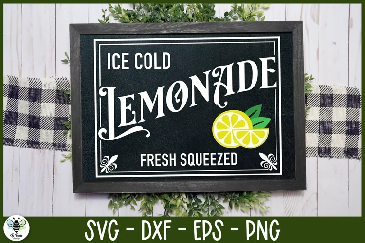 Ice Cold Lemonade SVG | Vintage Lemonade Sign