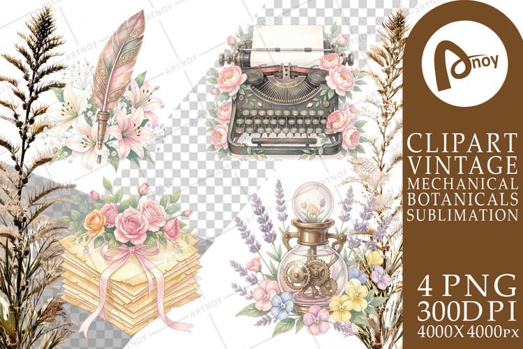 Vintage Letter And Floral Sublimation