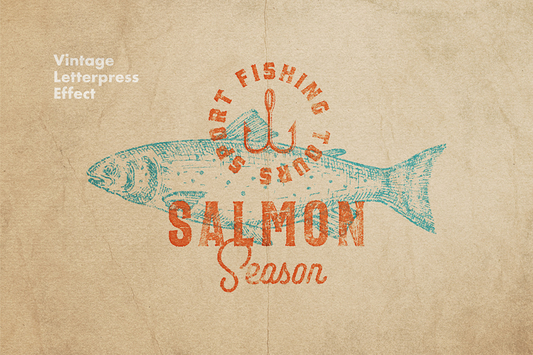 Vintage Letterpress Effect example image 1