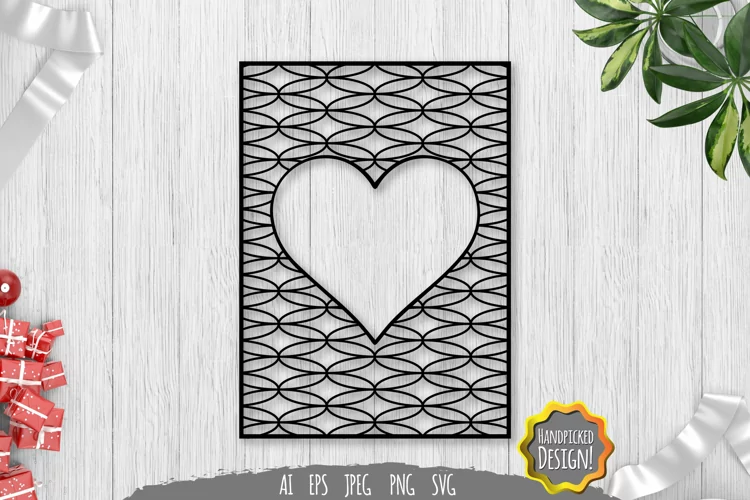 Heart Stencil SVG