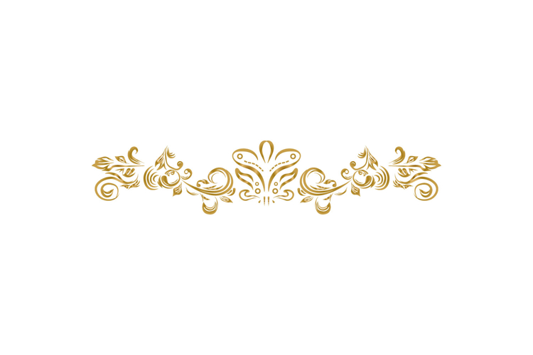Vintage luxury gold floral art ornament and decorative element