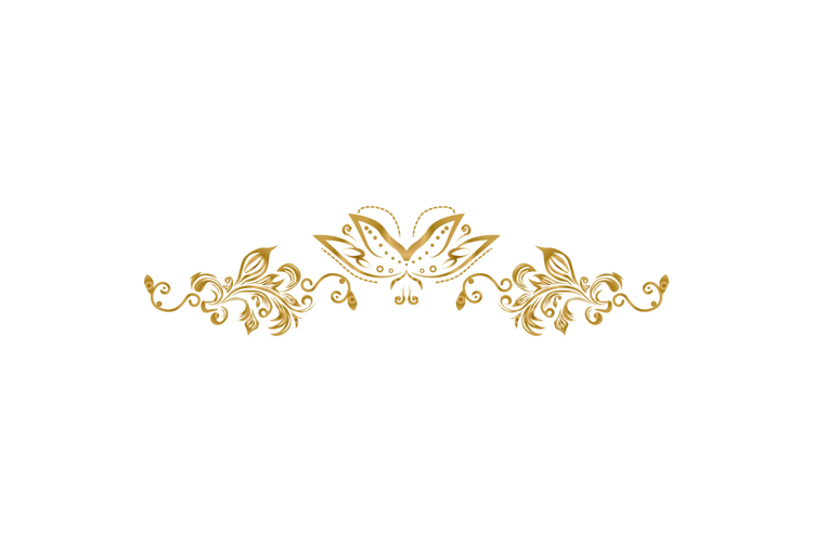 Vintage luxury gold floral art ornament and decorative element