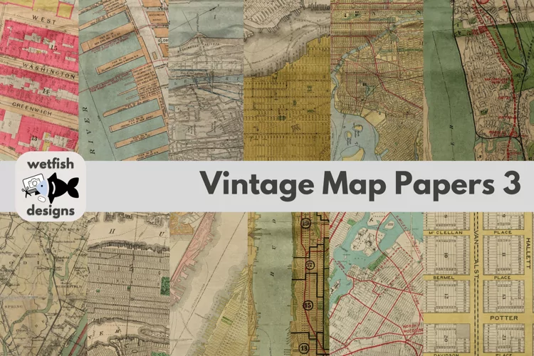 Vintage Map Papers 3