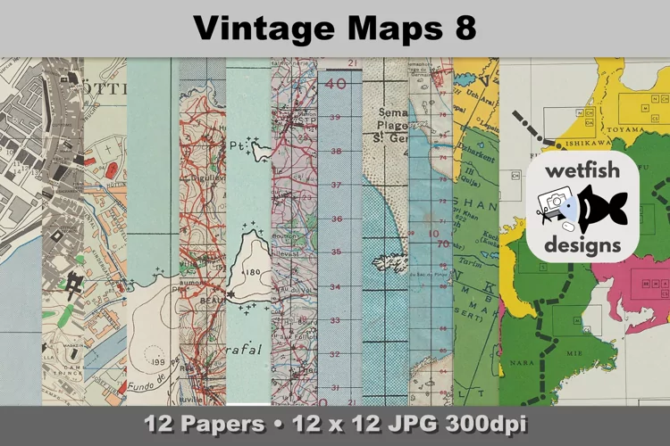 Vintage Map Papers 8