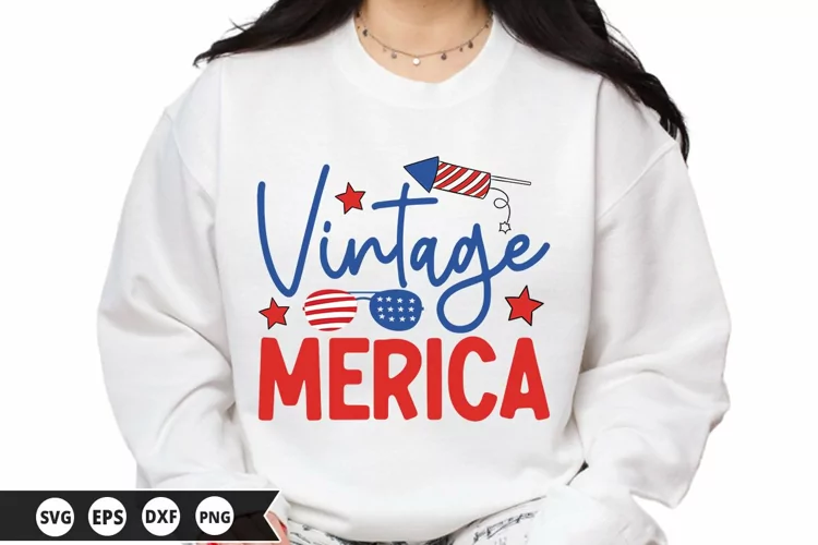Vintage Merica SVG - 4th Of July SVG Design