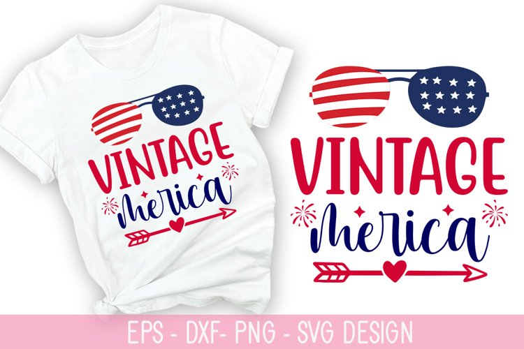 Vintage Merica SVG - 4th of July SVG Design