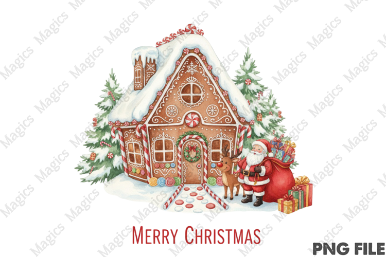 Vintage Merry Christmas PNG