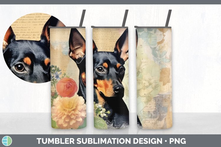 Vintage Miniature Pinscher Dog Tumbler | Sublimation 20 oz S