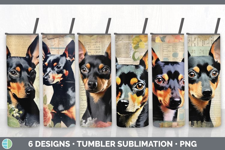 Vintage Miniature Pinscher Dog Tumbler | Sublimation 20 oz S