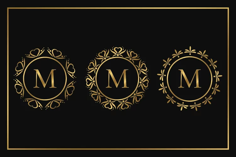 Vintage Monogram Logo Labels