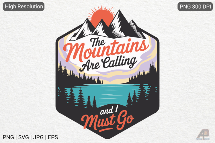 Vintage Mountain Adventure SVG PNG Sublimation