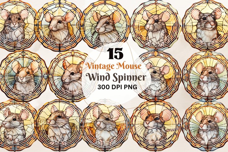 Vintage Mouse Wind Spinner Bundle