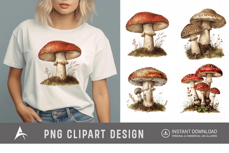 Vintage Mushroom Illustration Image 23