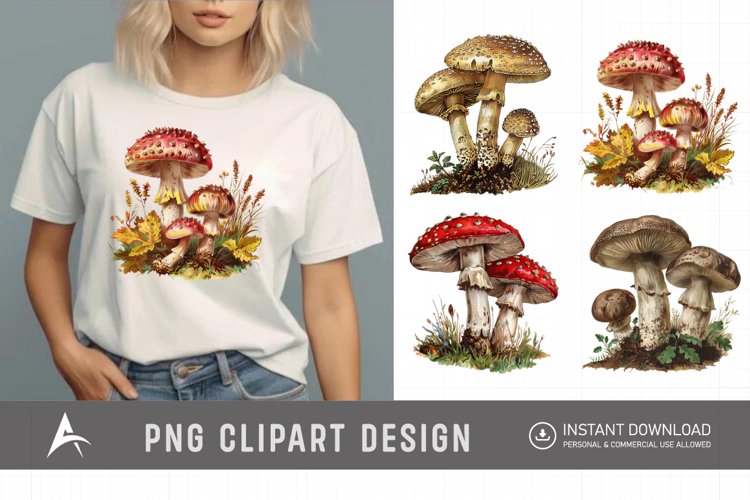 Vintage Mushroom Illustration Image 6