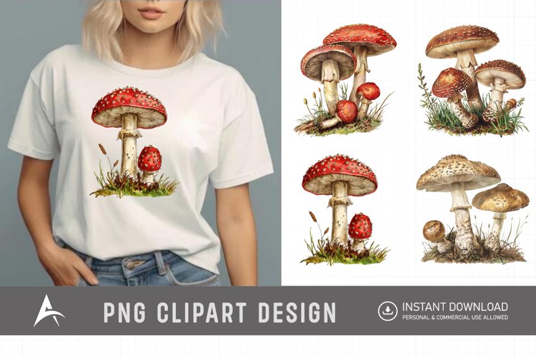 Vintage Mushroom Illustration Image 2