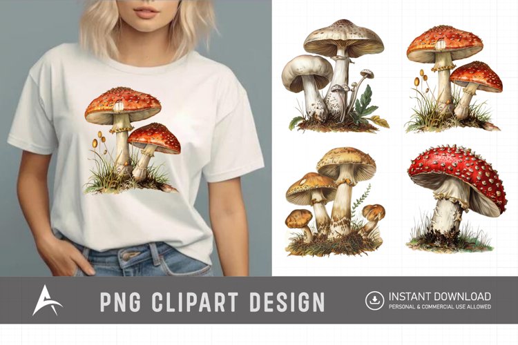 Vintage Mushroom Illustration Image 21