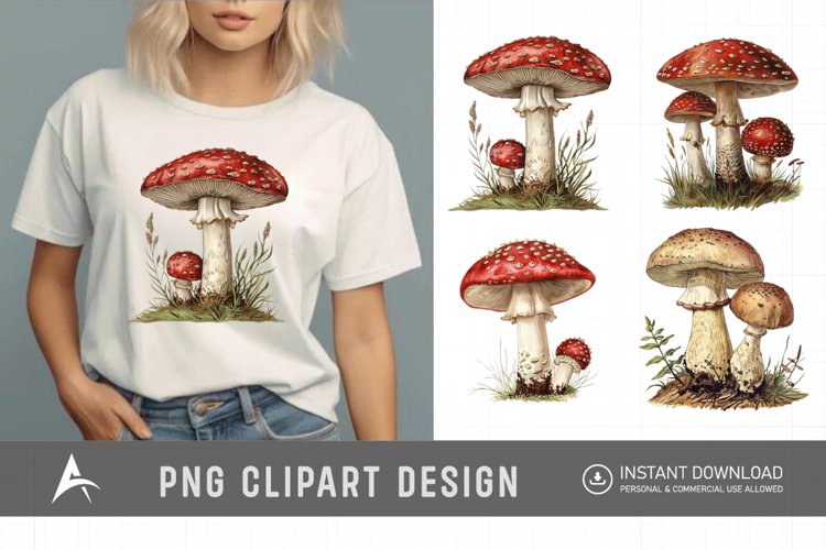 Vintage Mushroom Illustration Image 4