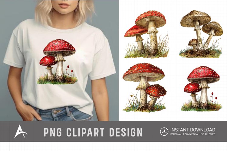 Vintage Mushroom Illustration Image 8