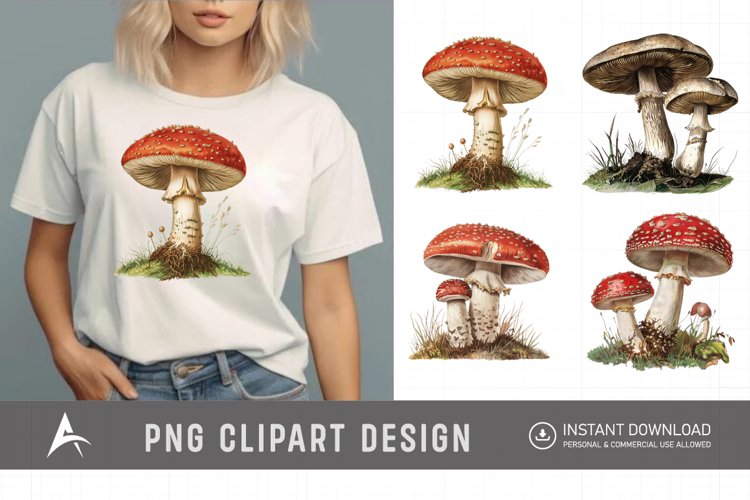 Vintage Mushroom Illustration Image 21