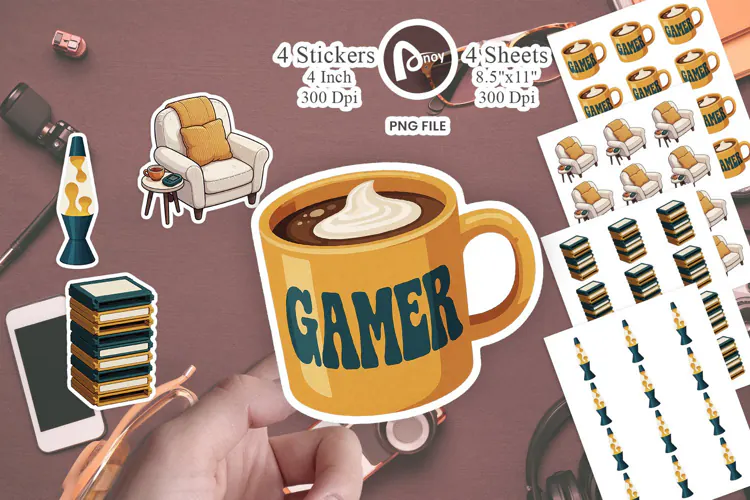 Pixel Den Art Sticker