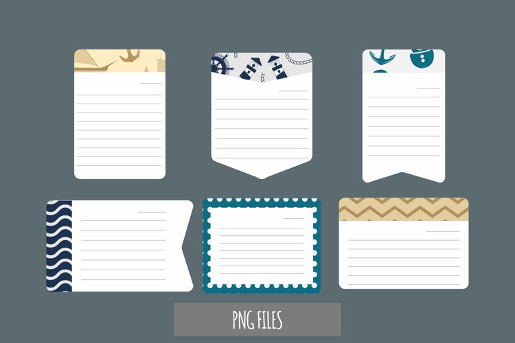 Vintage Nautical Seamless Pattern Shaped Journaling Area example image 1