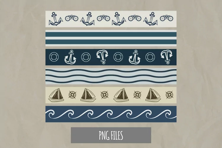 Vintage Nautical Seamless Pattern Stripe