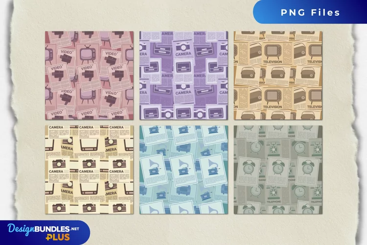 Vintage Newspaper Advertisement Pattern Paper Packs