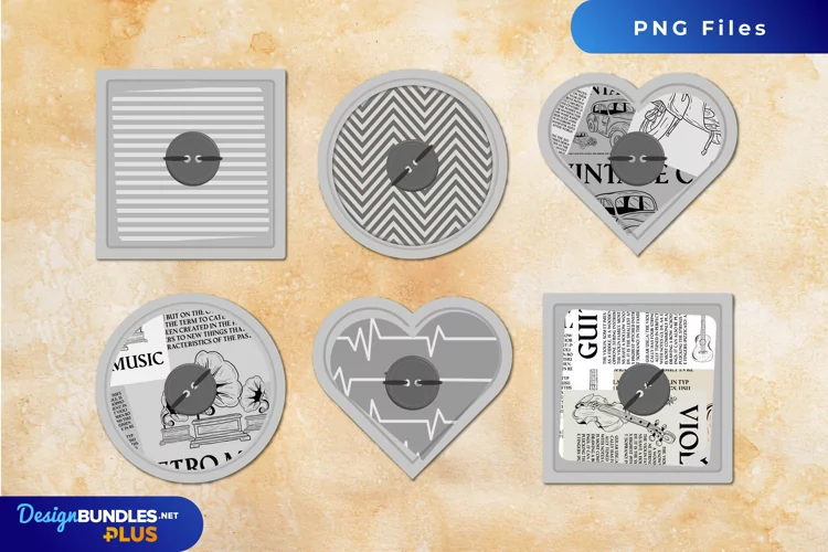 Vintage Newspaper Advertisement Pattern Buttons