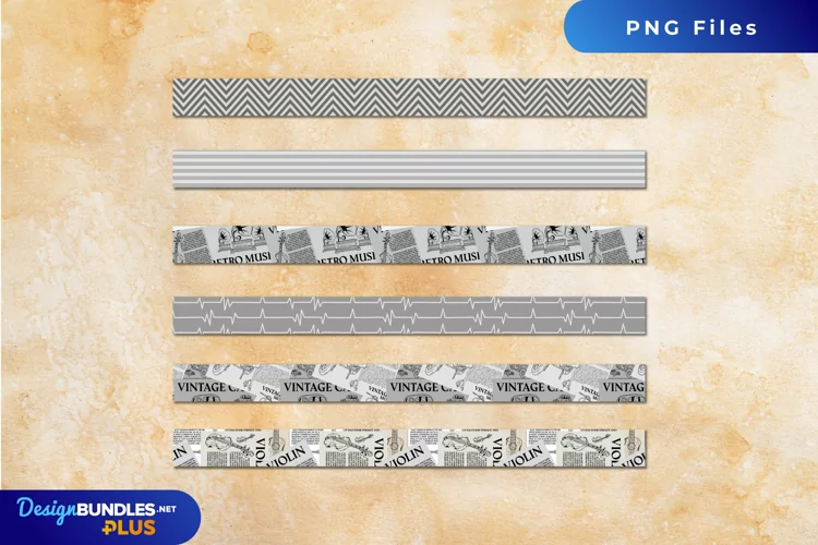 Vintage Newspaper Advertisement Seamless Strips