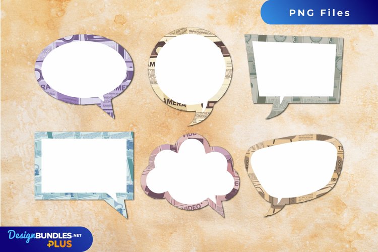 Vintage Newspaper Advertisement Speech Bubbles