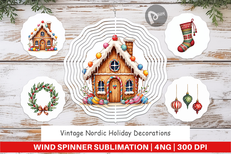 Nordic Holiday Decorations Wind Spinner