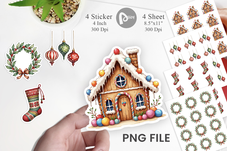 Nordic Holiday Decorations Sticker