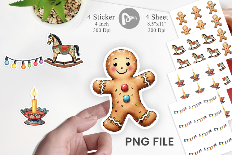 Nordic Holiday Decorations Sticker