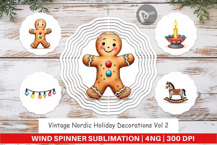 Nordic Holiday Decorations Wind Spinner