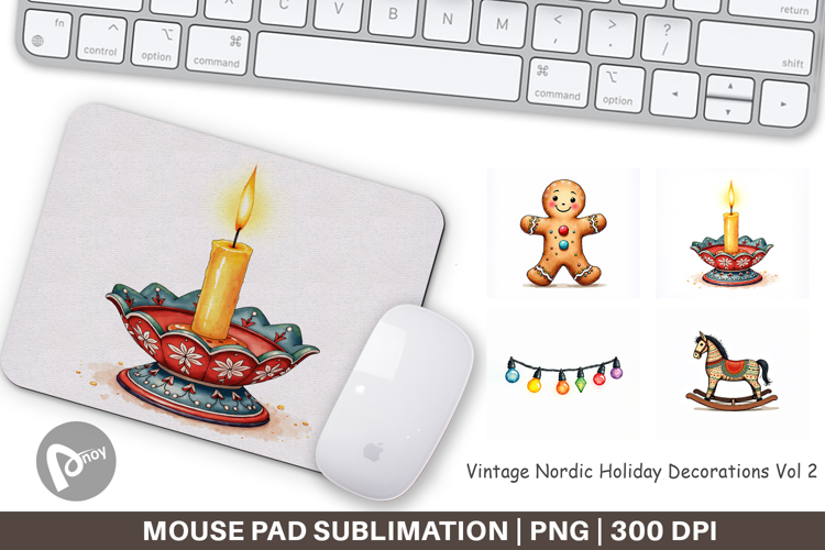 Nordic Holiday Decorations Mouse Pad
