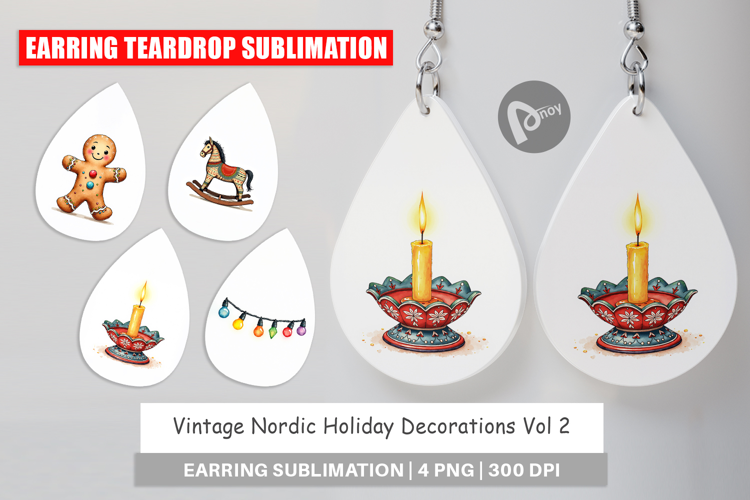 Nordic Holiday Decorations Earring