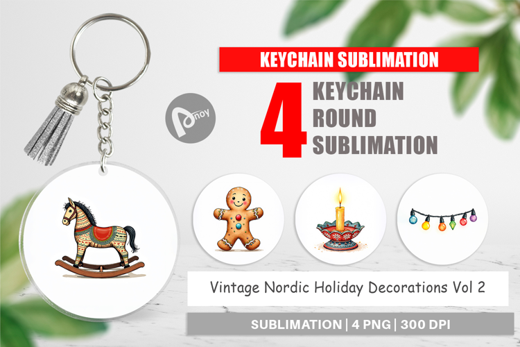 Nordic Holiday Decorations Keychain