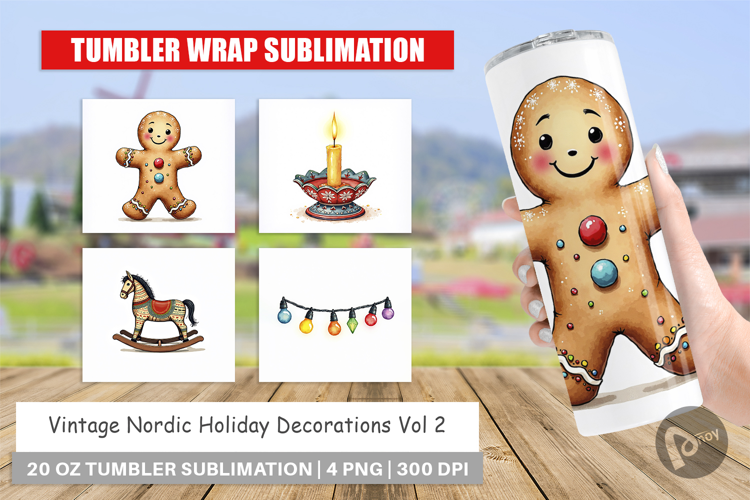 Nordic Holiday Decorations Tumbler