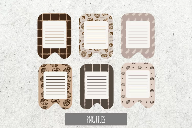 Vintage Nuts Seamless Pattern Shaped Journaling Area