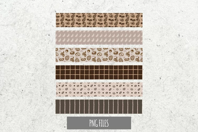 Vintage Nuts Seamless Pattern Strips