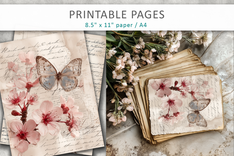 mixed media shabby chic, antique paper