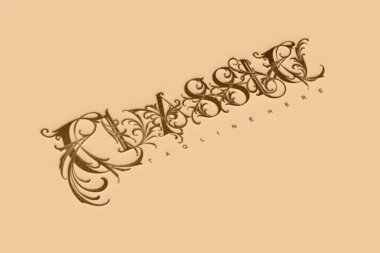 Vintage opulence gold elegance classic lettering monogram lo