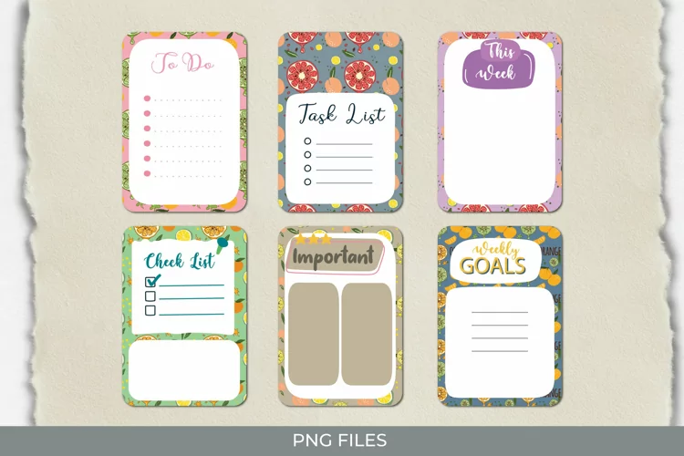 Vintage Orange Seamless Pattern Shaped Journaling Page