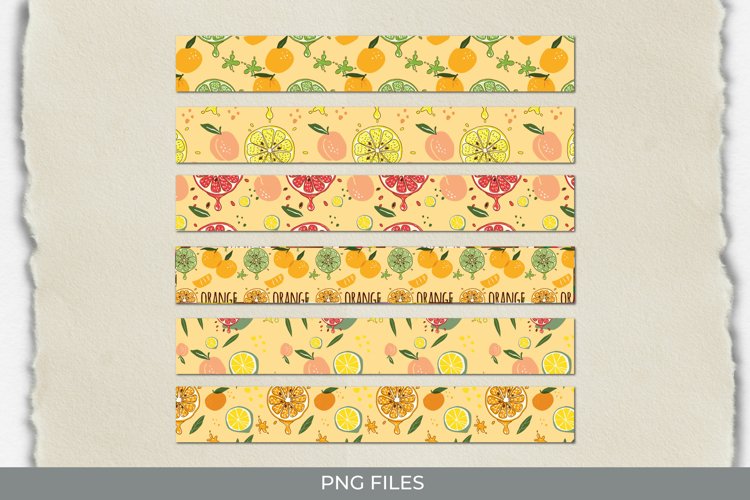 Vintage Orange Seamless Pattern Stripe example image 1