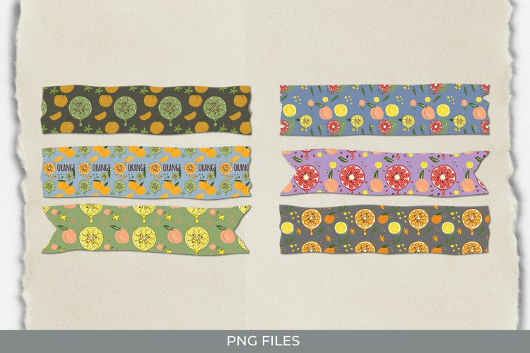 Vintage Orange Seamless Pattern Tape example image 1