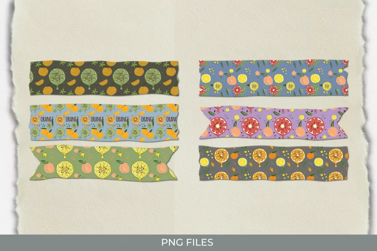 Vintage Orange Seamless Pattern Tape