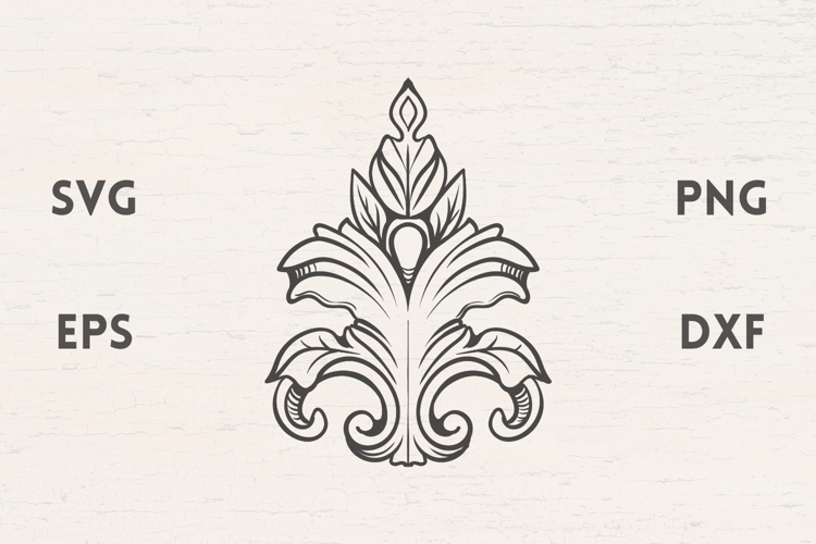 Vintage Leaves ornament SVG